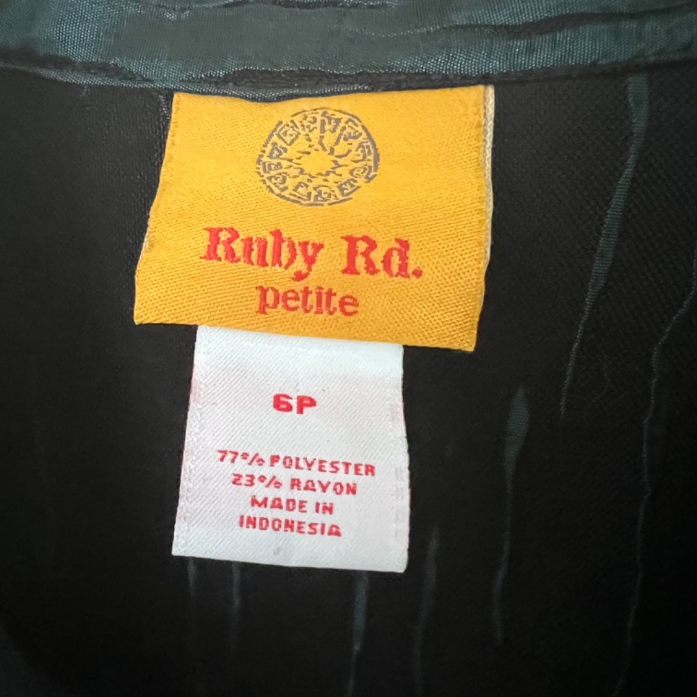 Ruby Rd Size 6 Petite Button Down Jacket Dark Tea… - image 6